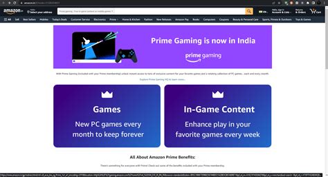 prime gaming website.